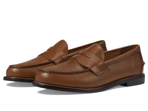 POLO RALPH LAUREN Men's Alston Leather Penny Loafers, Tan, 9.5 Medium US