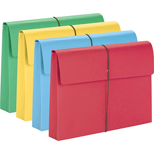 Smead Colored Expanding File Wallet with Flap and Cord Closure, 2" Expansion, Legal Size, Assorted Colors, 50 per Box (77271)