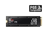 SAMSUNG 980 PRO SSD with Heatsink 2TB PCIe Gen 4 NVMe M.2 Internal Solid State Drive, Heat Control, Max Speed, PS5 Compatible (MZ-V8P2T0CW)