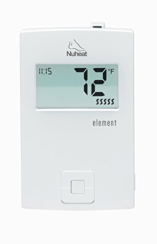 Nuheat Element Non-programmable Floor Heating Dual-Voltage Thermostat with Floor Temperature Sensor and Built-in GFCI for Radiant Floor Heating System Applications for 120-240V Floor Heating Cables