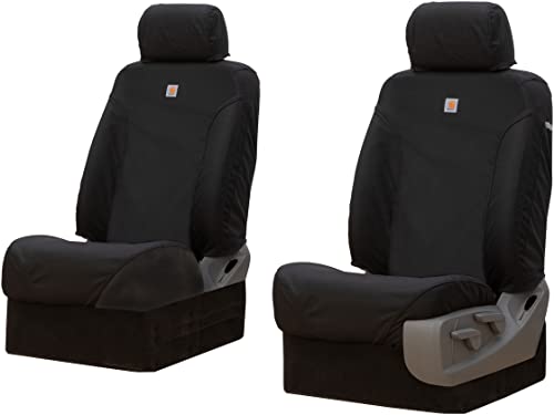 Covercraft Carhartt Super Dux SeatSaver Custom Seat Covers | Fits 2017-18 Ram 1500, 2019-2024 Ram 1500 Classic, 2017-2018 Ram 2500/3500 | 1st Row Bucket Seats, Super Dux Black