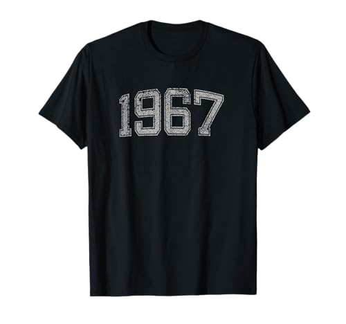 1967 Tee Shirt Vintage Retro Black T-Shirt, Unisex-Adults, Small, Short Sleeve