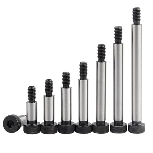 1pcs M8 M10 M12 Diameter 10 12mm Grade 12.9 Steel Allen Hex Hexagon Socket Cap Head Shoulder Roller Bearings Screw Bolt(40mm,M10 Shoulder dia12mm)