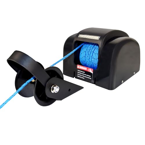 45 LBS Electric Boat Anchor Winch, Saltwater Electric Anchor Winch w/Wireless Remote Control & 98.42ft of Pre-Wound Anchor Rope 12V Marine Windlass Anchor Winch,Black
