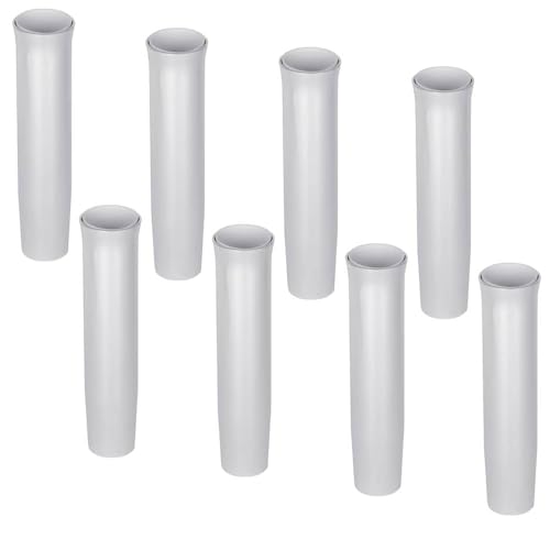 White Water 53303AL-8PK Marine Aluminum Weld On Rod Holder 10" for Fishing, Boat, Yacht, Camping, RV, 8 Pack