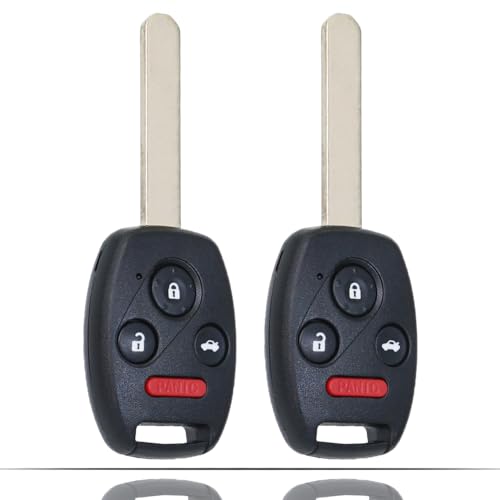 SUPALAND Key Fob Keyless Entry Fits for Honda Civic 2006 2007 2008 2009 2010 2011 2012 2013 Remote Control Head Key Replacement 35111-SVA-306 N5F-S0084A 46 Chip 4 Button (Set of 2)
