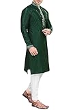 Sonisha SK115 Men's Kurta Pajama Set Indian Traditional Party Wear Outfit (44) Green