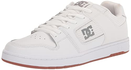 DC Men's Manteca 4 Casual Skate Shoe, White/Battleship/White, 10