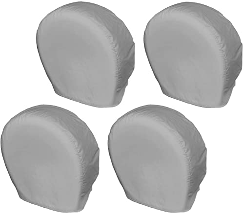 Explore Land Tire Covers 4 Pack - Tough Wheel Protector for Truck, SUV, Trailer, Camper, RV Universal Fits Tire Diameters 26-28.75 inches, Charcoal