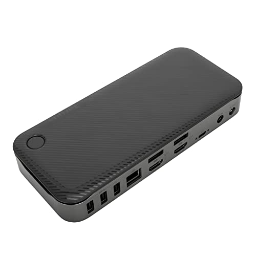 Targus USB C Hybrid/Universal Docking Station with Quad 4K, Docking Station Single 8K/Quad 4K UHD Display, USB C Laptop Docking Station 2 DisplayPort or 2 HDMI Ports/100W Power Delivery (DOCK710USZ)