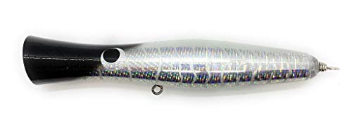 GT Fight Club Skipjack Wood Handmade Pencil Popper Topwater GT Big Game Fishing by Heru Lure (Kolohe, 90 g)