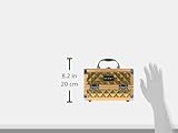 SHANY Chic Makeup Train Case Cosmetic Box Portable Makeup Case Cosmetics Beauty Organizer Jewelry storage with Locks, Multi trays Makeup Storage Box with Makeup Mirror - Golden House