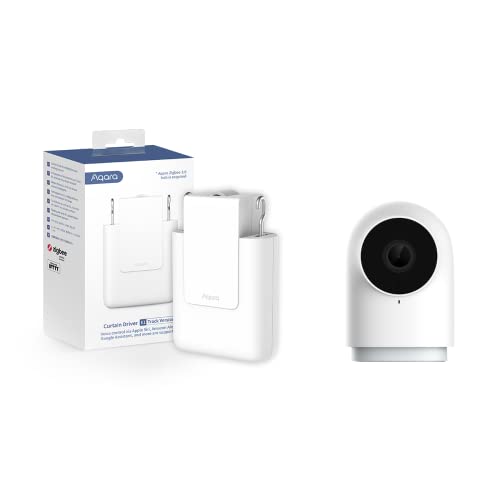 Aqara Smart Curtain Motor E1 Plus Security Camera Hub Indoor G2H Pro, Electric Curtain Driver for Home Automation, Support HomeKit, Alexa, Google Assistant and IFTTT (Track Version)