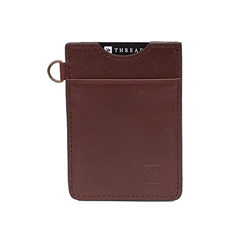 Thread Wallets Ultra Slim Minimalist Card Holder Wallet (Chocolate)