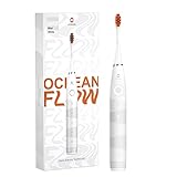 Oclean Flow White Electric Toothbrush for 180 Days Battery Life & Pink Cordless Water Flosser for Teeth W10