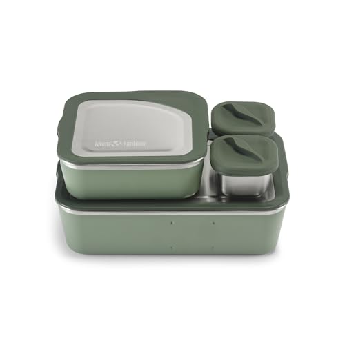 Klean Kanteen Rise Food Box Family Set - Versatile Food Containers for Lunch & Meal Prep - Dishwasher, Microwave & Oven Safe - Sea Spray (3 Containers)