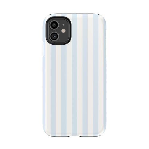 Casely iPhone 11 Case | Blue Stripes | Sunday Best | Essential Slim Dual-Layer Protective Design
