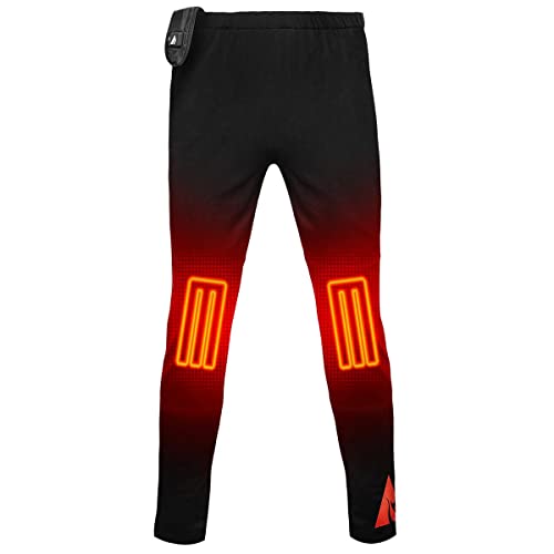 ActionHeat 5V Base Layer Battery Heated Pants for Men w/ 3 Heat Zones for Camping, Skiing, Hunting, Fishing, Golf S Black