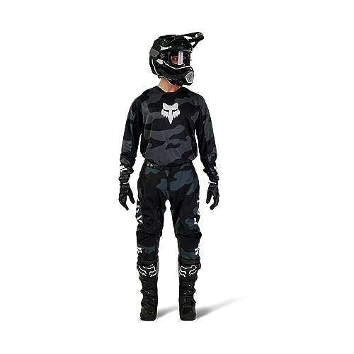 Fox Racing 180 BNKR MOTOCROSS JERSEY, BLACK CAMO, Large