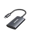 Anker USB-C SD 4.0 Card Reader, PowerExpand+ 2-in-1 Memory Card Reader, for SDXC, SDHC, (Micro) SD, MMC, RS-MMC, Micro SDXC, Micro SDHC, UHS-II, and UHS-I