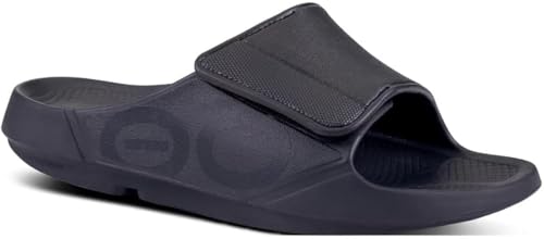 OOFOS OOahh Recovery Slide - Unisex (Sport Flex Black, US Footwear Size System, Adult, Women, Numeric, Medium, 11)