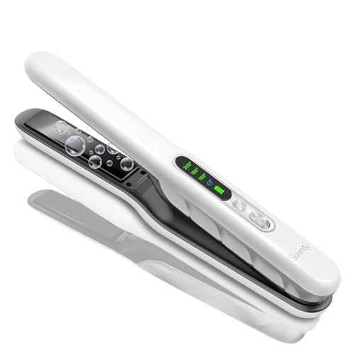 Cordless Hair Straightener and Curler,SUNMAY Voga Plus Ionic Cordless Flat Iron for Travel,Portable Hair Straightener On The Go,Rechargeable Wireless USB Ceramic Dual Voltage