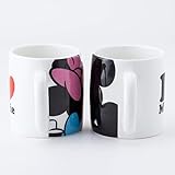 Sunart SAN2148 Disney Mickey & Minnie Kiss Mug Cup Pair of 2 10.1 fl oz (300 ml) Futari Life Couples Pair New Life Tableware Set Dishwasher-Safe Microwave Safe