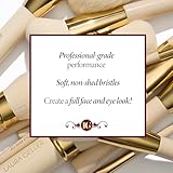 LAURA GELLER 5PC Full Face Professional Vegan Makeup Brush Gift Set | Apply Foundation, Blush, Bronzer, Eyeshadow & More | AMAZON EXCLUSIVE |