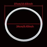 LDEXIN 2Pcs Rubber Pressure Cooker Replacement Gasket Sealing Ring, Fit for 24cm 9.45inch Pressure Cooker