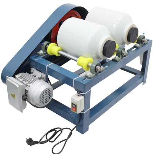 HQHAOTWU Ball Mill Grinding Machine Horizontal Drum Small Laboratory Ball Mill Enamel Grinding Glaze Quartz Sand 800RPM Rev of The Rollers Laboratory Grinder Mixer for Glaze Glass Ore Medicinal Herbs