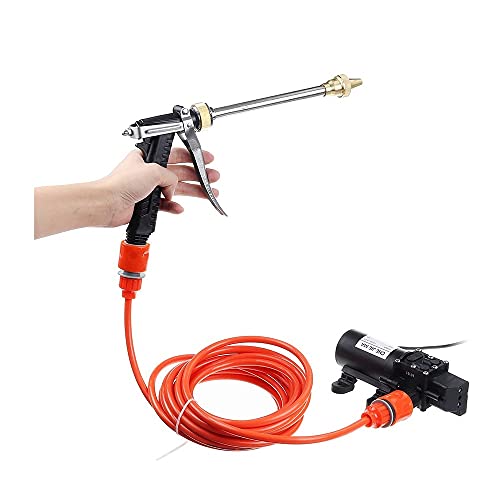 JUIYU Submersible Sump Pump 200PSI 12V 100W Household Car Wash Pump, Portable High Pressure Electric Car Wash Washer Transfer Pump