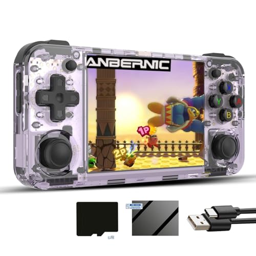 Aivuidbs rg35xx h Retro Game Emulator Anbernic 35xxh with a 64G Card Pre-Loaded Games rg35xxh 3.5'' IPS Screen Supports 5G WiFi Bluetooth HDMI and TV Output