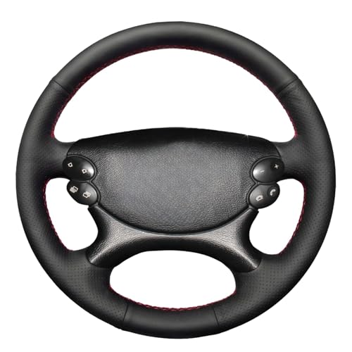 MEWANT Steering Wheel Cover for Mercedes Benz Mercedes Benz E-Class W211/ CLK-Class C209/CLS-Class C219/G-Class W463/SL-Class R230 Made of Genuine Leather