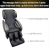 MKKBOB Shiatsu Massage Chair Cover Fitted,Massage Recliner Chair Cover Stretch Portable Massage Chair Full Body Cover Slipcovers Dustproof Massage Chair Pet Protector(Black,Whole Body)