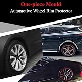 Car Wheel Rim Protectors Guard, 4-Pack 20 Inch ABS Automotive Wheel Anti-Scratch Protector, Wraping The Rim of The Wheel Hub, Strips for Curb Rash Prevention for Cars, Trucks, Tesla, Black