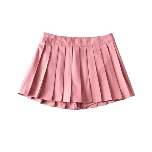 Wshtrsyh Mini Faldas Negras para Mujeres Faldas De Moda Faldas Plisadas Faldas De Tenis para Mujer-Rosa-S