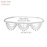 Fashion Bikini Waist Chain Beach Belly Body Chains Waist Chain Body Accessory for Women (Silver)