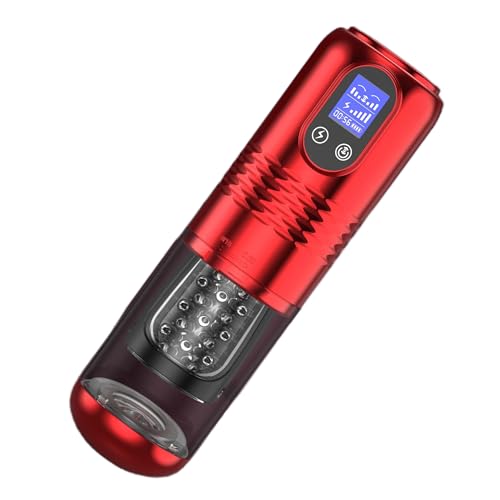 Automatic Stroking Machines Male Masterburbatar Hands Free Mastusbafor Viboators Sucking Men Thrusting Machine Devices Suction Adult Toy Auto Bj Pocket Puzzy Man Masturebstor Electric Sweater (Red)