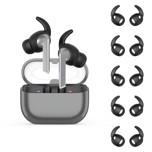 Ear Hooks for Galaxy Buds 3 Pro, WADVCU 5 Pairs Ear Hook Compatiable with Samsung Galaxy Buds 3 Pro Silicone Accessories Anti-Slip Ear Covers Holder [Not Fit in The Charging Case](Black)