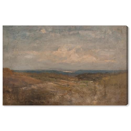 Art Remedy Hill Top View Canvas Vintage Landscape Art, Gallery Wrapped, 45" x 30"