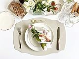 Rommy & Co. Premium Silicone Placemats, Set of 2 (French Canvas)