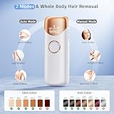 Laser Hair Removal with 5℃ Ice Cooling, Painless IPL Laser Hair Removal Device 3 In 1 Ubroo At Home Hair Remover Machine for Women Men Electrolysis Permanent Epilator on Face Body Depilation (Gold)