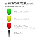 Trout Magnet E-Z Trout Float Fishing Bobbers, Easy Depth Adjustment, Ideal To Drift Small Lures Or Bait 36-Pack