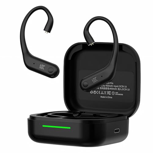 KZ AE01 Pro Bluetooth Module Ear Hook, True Wireless Bluetooth Earbuds with APT-X AAC, CVC Noise Reduction, Low Latency, HiFi Sound, 36H Playtime, Compatible with KZ & CCA Brand C PIN Wired Earphones