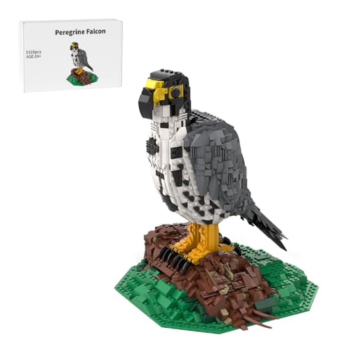 GoAssemb MOC-187353 Peregrine Falcon Building Blocks Set - Realistic Bird Model, Detailed DIY Assembly, Collectible Display, 2155 Pieces