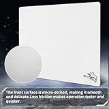 SIROOLAC Glass Gaming Mouse Pad 400mm x 500mm FPS Game Special Tempered Glass Durable 3mm Thickness Accurately and Quickly Shoot Opponents (400mm x 500mm, White)