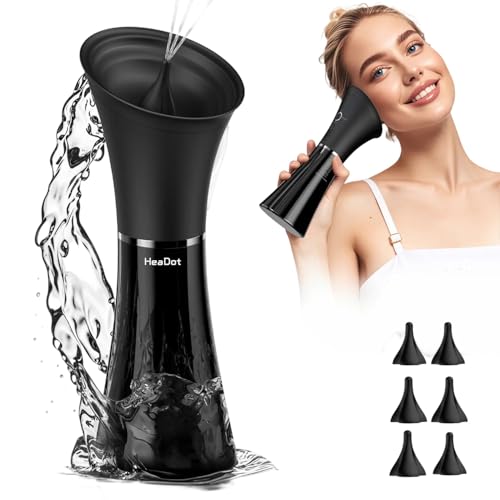 Headot Electric Ear Wax Removal Kit, Water Powered Ear Wax Cleaner with 4 Pressure Modes, Safe and Effective Ear Cleaning Kit, IPX7 Ear Irrigation Flushing System with 6 Tips