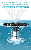 HQUA-FS01 110V, 1/2HP, OD(φ) 32” Large Pond Floating Fountain with 13000 GPH Fountain Pump, 100’ Power Cord, Two Spray Patterns 33'×12' and 18'×6'