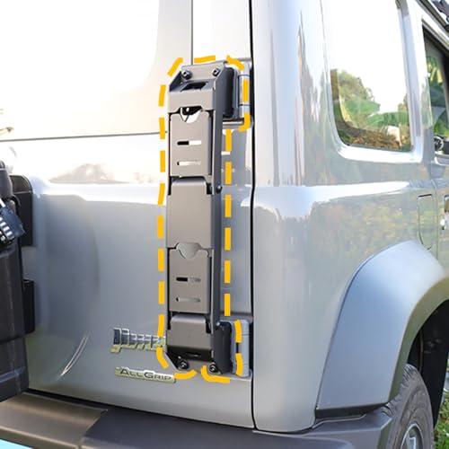 JLZHUYO for Suzuki Jimny JB64 Tailgate Ladder Jimny Sierra JB74 Car Retrofit Exterior Fold Rear Door Climbing Trim Accessory 2018-Current