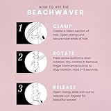 Beachwaver S1.25 Rotating Curling Iron - Automatic 1.25 Inch Ceramic Curling Iron - Easy-to-Use Spinning Wand for Long-Lasting Waves - Auto-Shut Off, Travel-Friendly, Dual Voltage in White